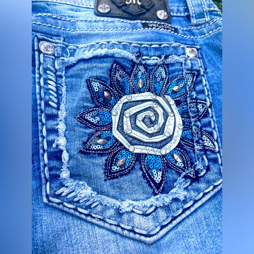 Miss Me jeans, sun design, Vintage jeans.